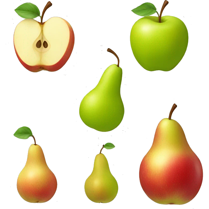 Apple and pear emoji
