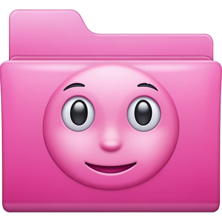 Pink empty folder emoji