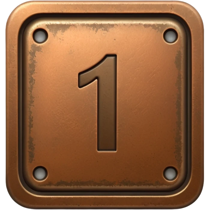 Make the paid subscription icon square, bronze, and number 1. emoji