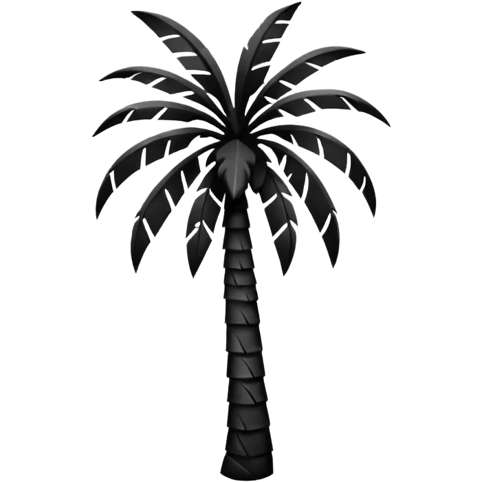 tall palm tree silhouette emoji