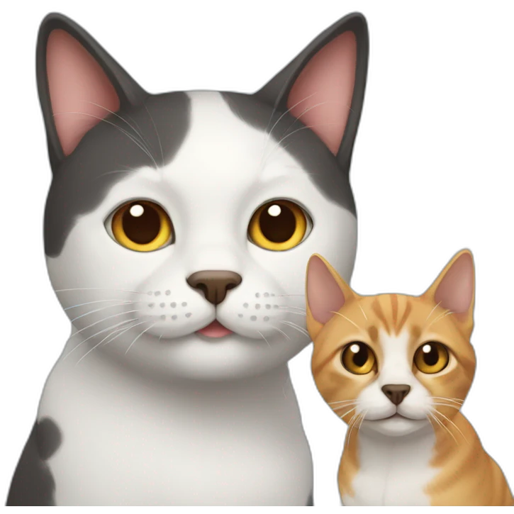 Cat with dog  emoji