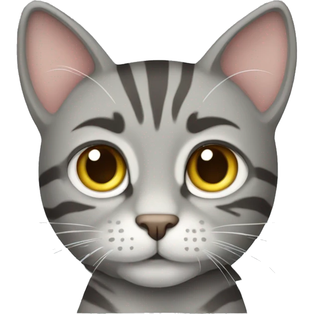 Gray tabby cat emoji