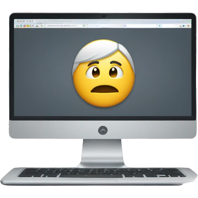 laptop dashboard on screen emoji