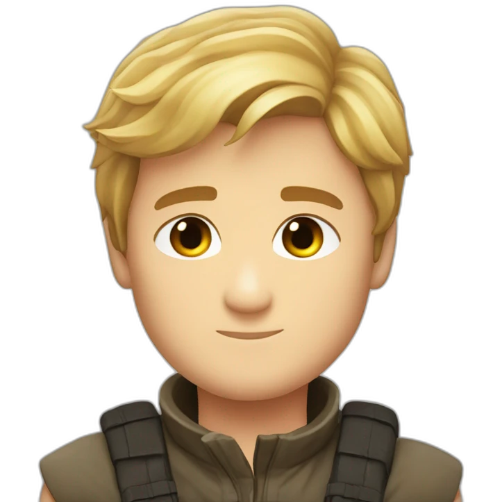 peeta mellark from hunger games puckering up emoji