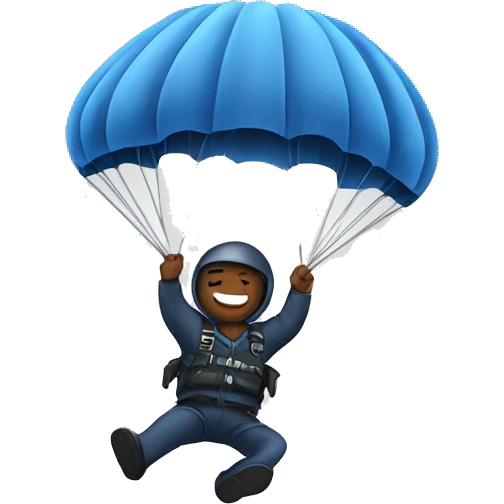 A man parachuting  emoji