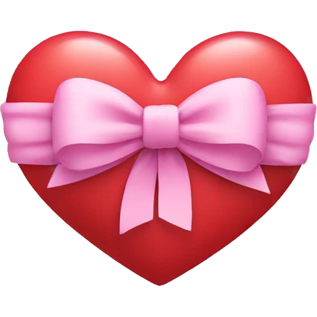 Heart with bow emoji