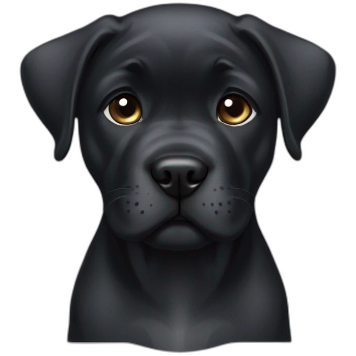 Black Cane Corso puppy emoji