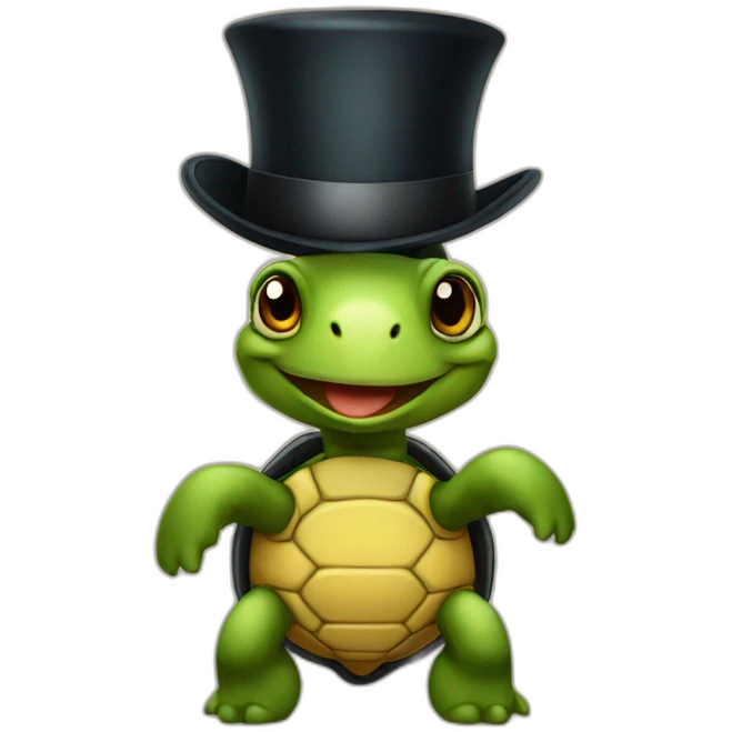 turtle-in-a-tophat emoji