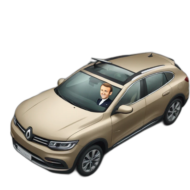 Emmanuel Macron on a car emoji