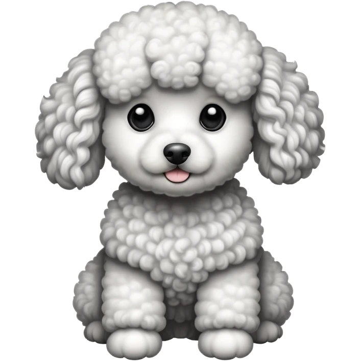 black and white poodle emoji