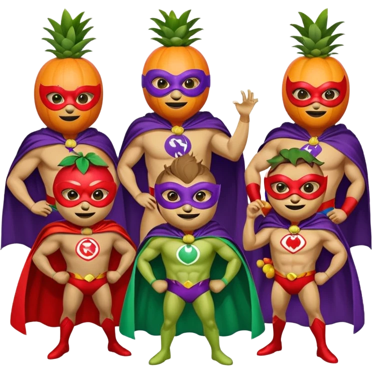 Cape-Wearing Super Fruits emoji