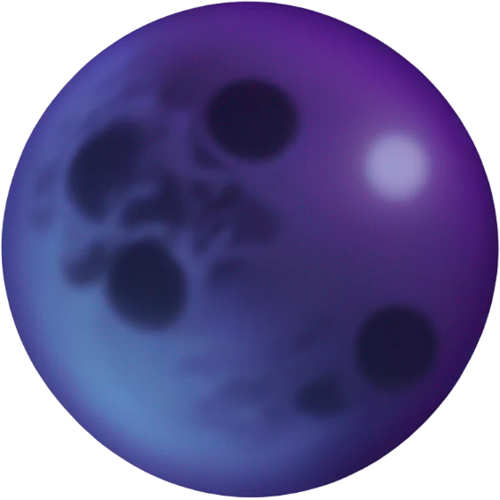 Dark purple bluish moon emoji