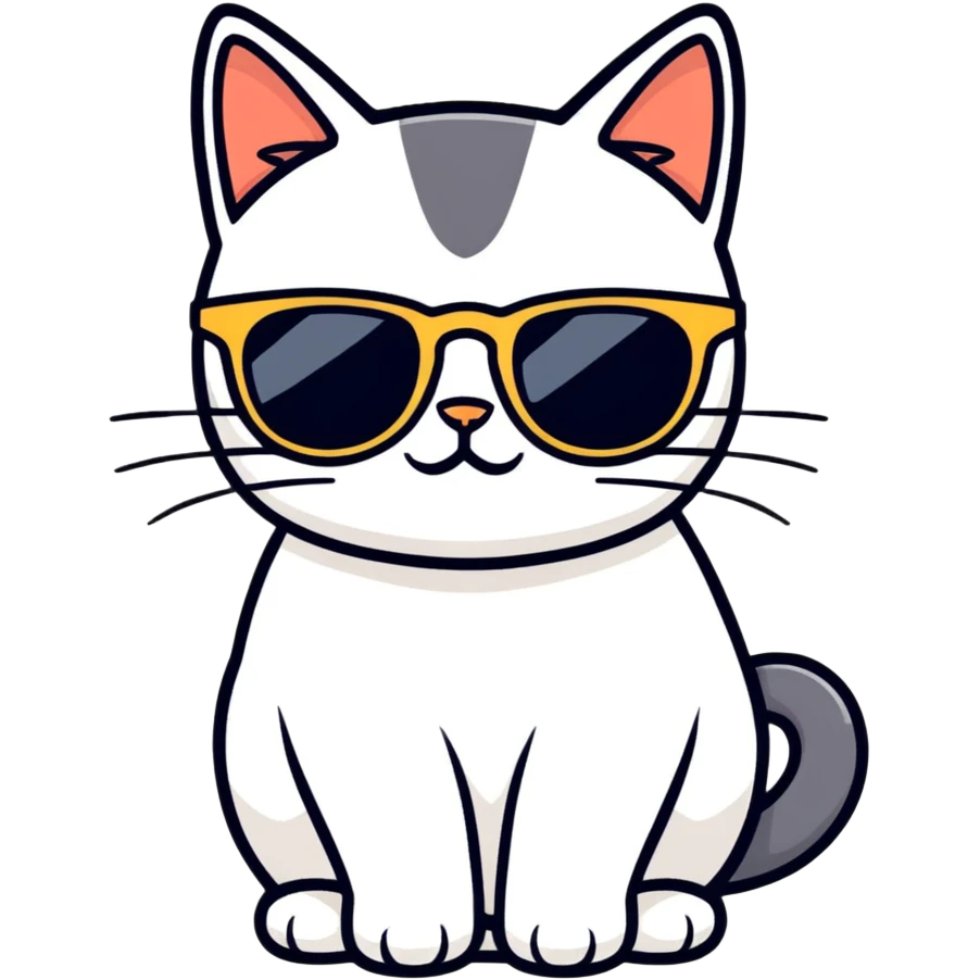 Cat with sunglasses emoji