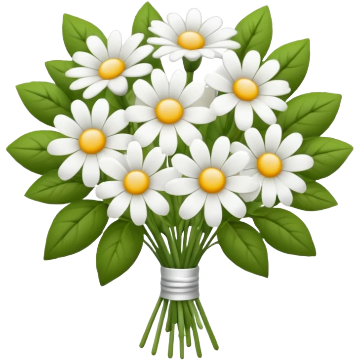 white bouquet emoji
