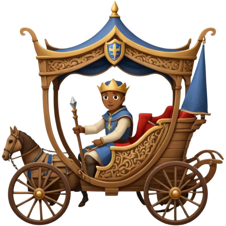 in medieval period  a man in a Carriage emoji
