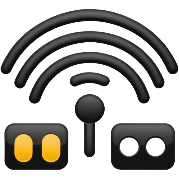 wifi single black line signal emoji
