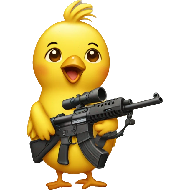chick ith a rifle emoji