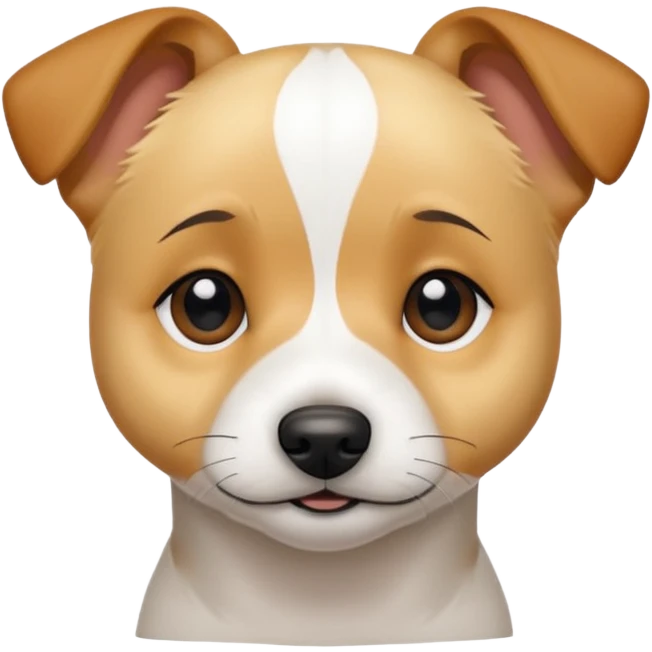 Mini jack russel terrier fully blonde dog  emoji