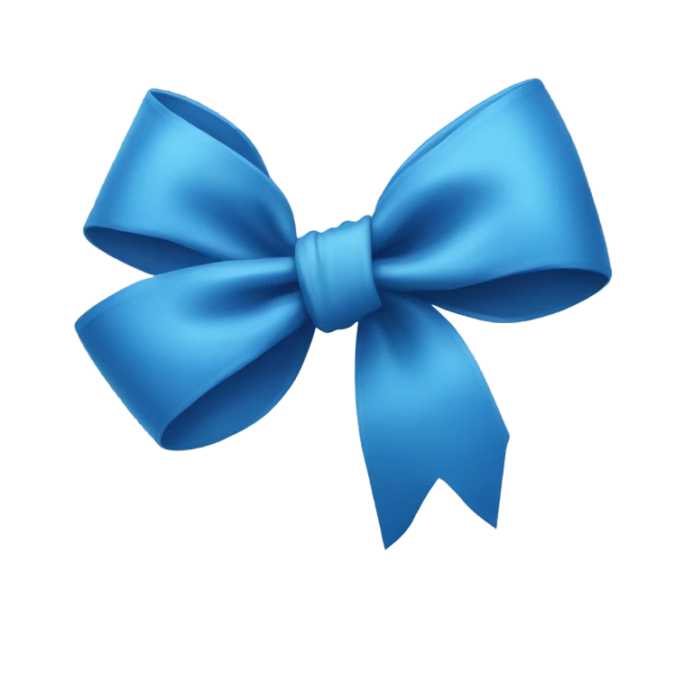 Blue bow emoji