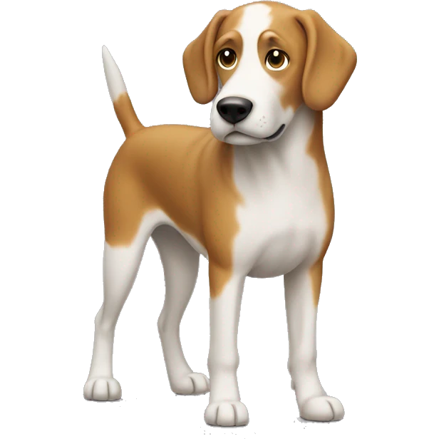 standing dog, full body, rear view emoji