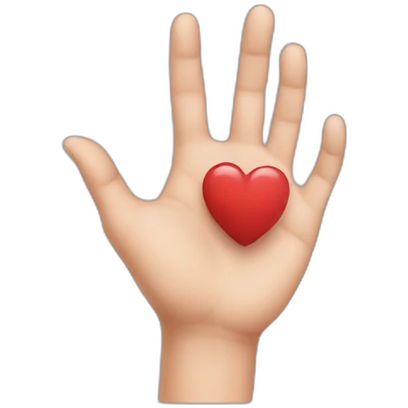 Hand heart emoji
