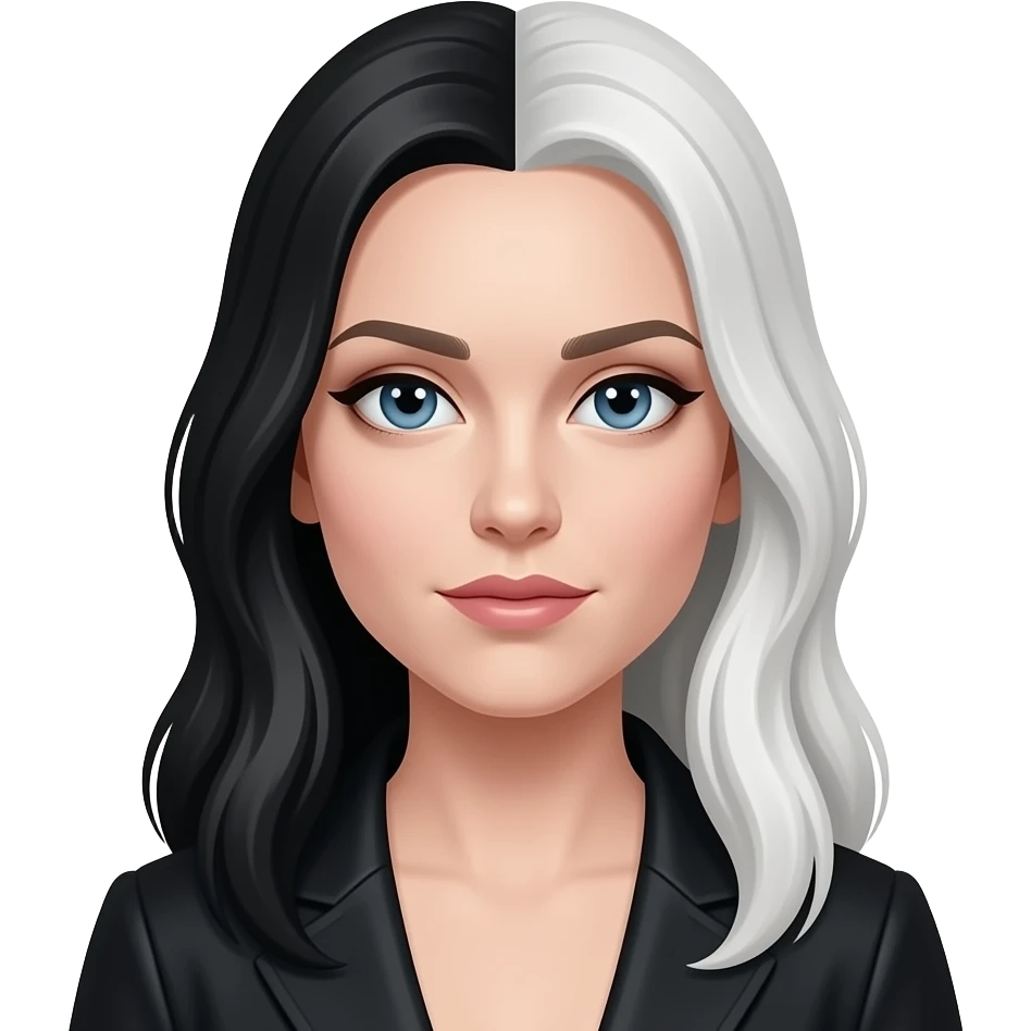 Narcissa malfoy with black and white hair emoji