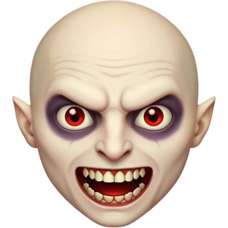 Bald vampire emoji