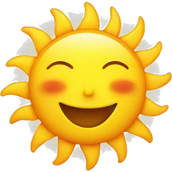 happy sun smiling at camera with the same eyes  emoji