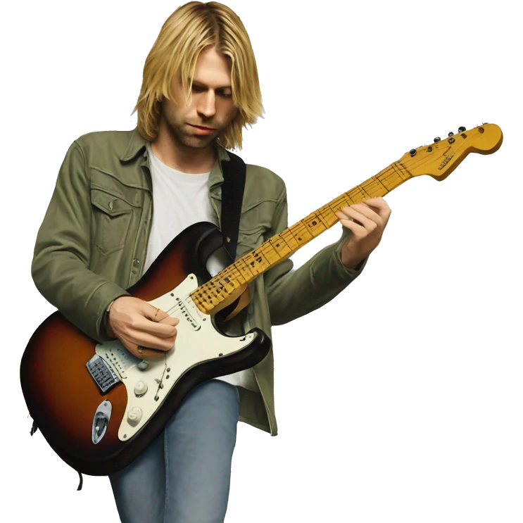 kurt cobain playing a fender stratocaster emoji