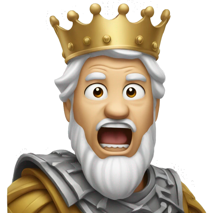 yelling white king emoji
