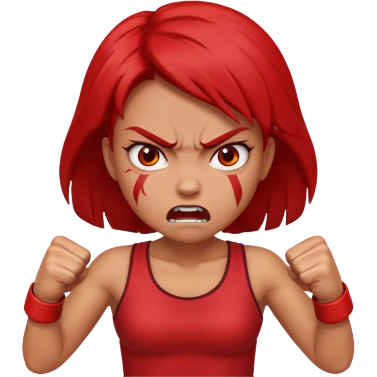 redtsion angry girl ragebait red face emoji