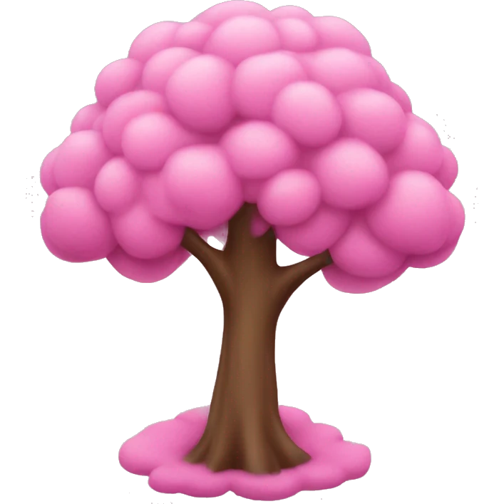 Pink tree crismas emoji