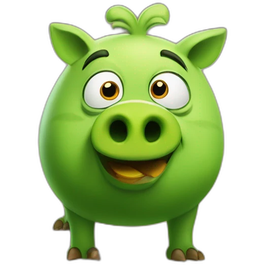 The green pig from Angry Birds rules the birds emoji