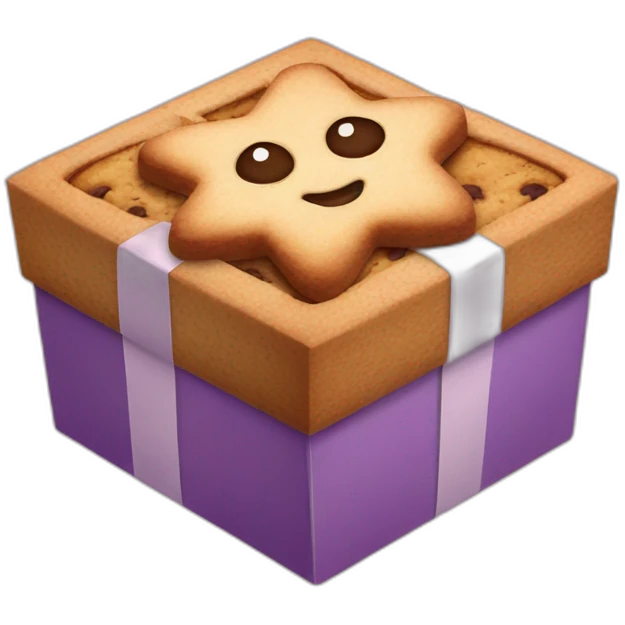 Cookies box in star form emoji