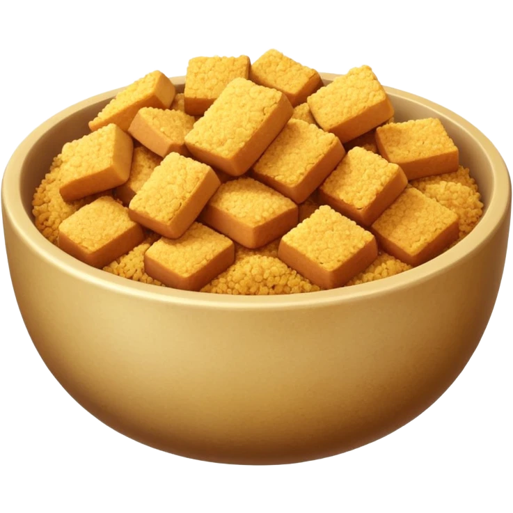 breadcrumbs object icon, bowl of breadcrumbs, 3D cartoon, mobile game icon style, clean background, no text, no watermark
 emoji