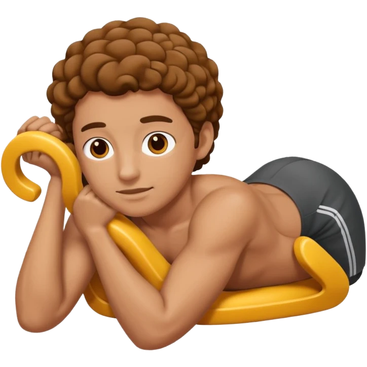 person doing curl ups, simple and clear emoji