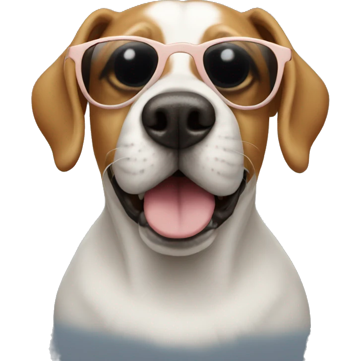 Dog wearing sunglasses emoji