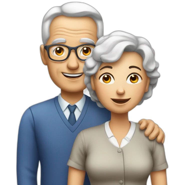 School Reunion with older lady teacher emoji