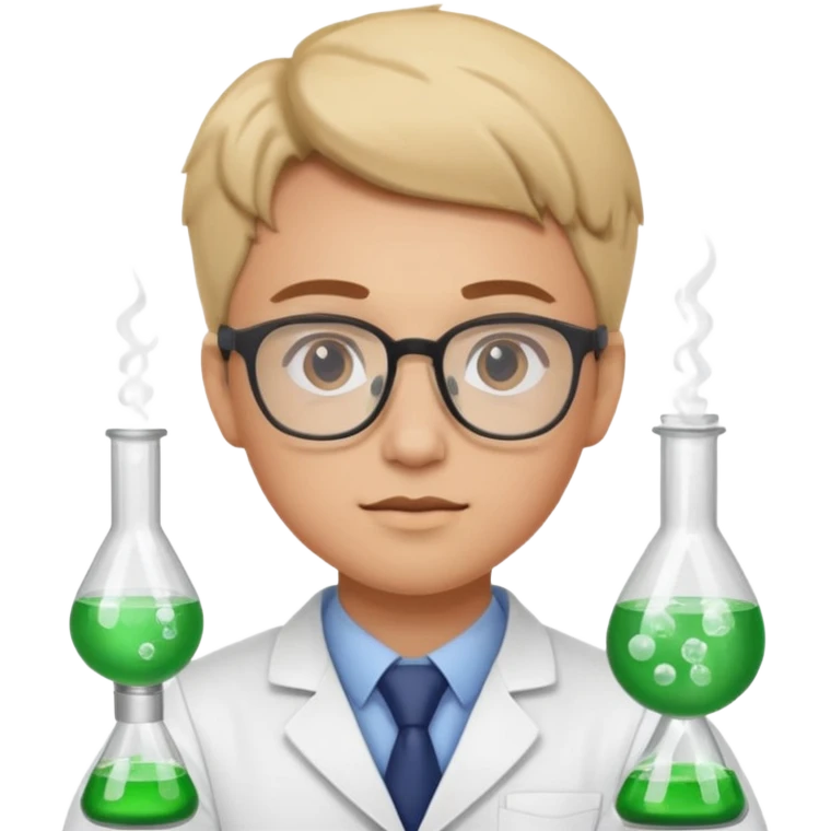 young pharmacist studying science emoji