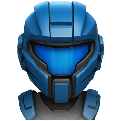Blue Mark V Spartan Halo series emoji