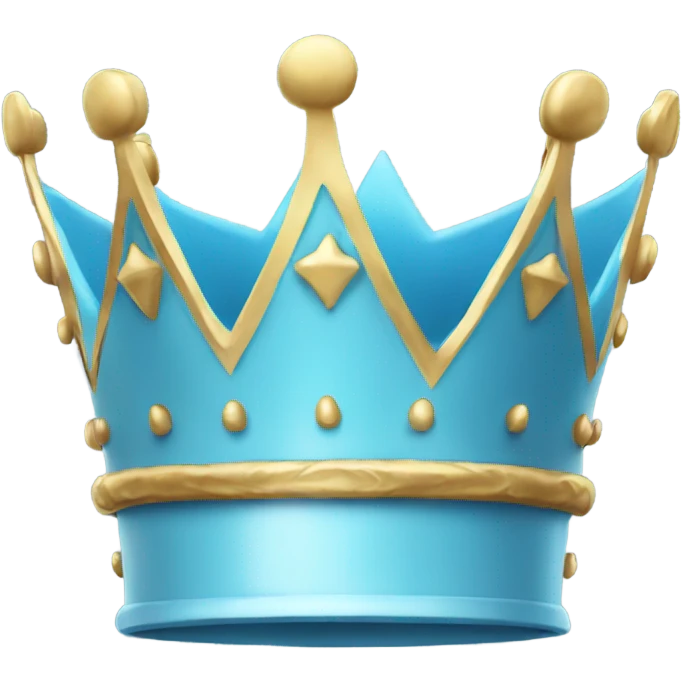 light blue crown  emoji