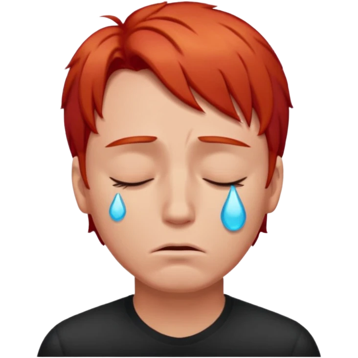 😔👨‍🦰💧 emoji