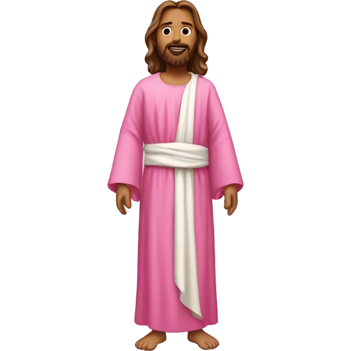 Jesus in pink gown  emoji