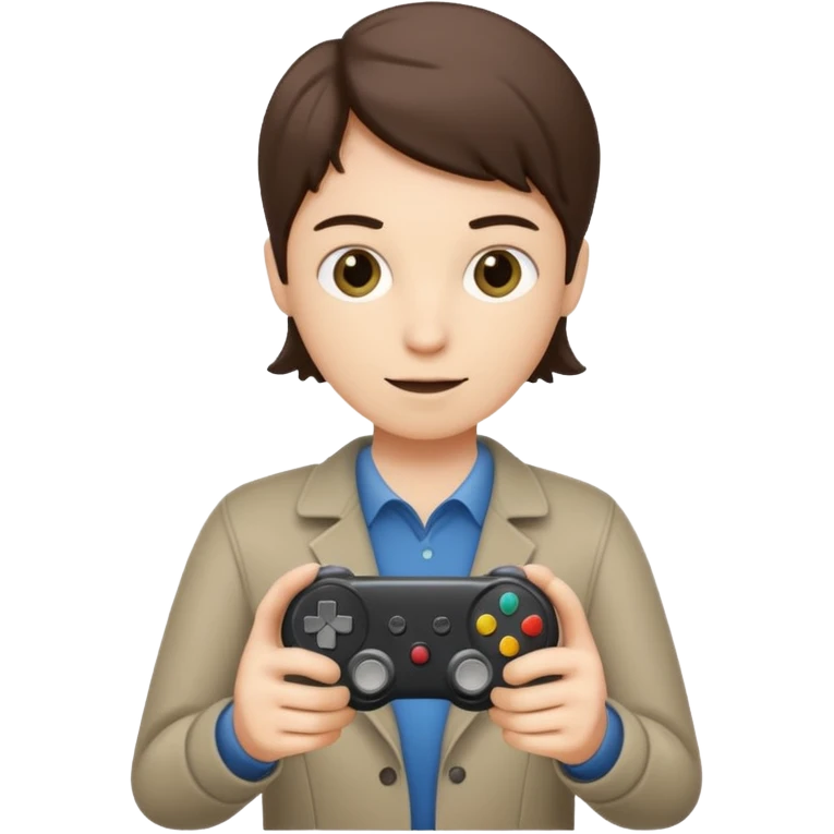 create a simple emoji that indicates that you are a single player when playing computer games. Make it a gender neutral stick figure emoji