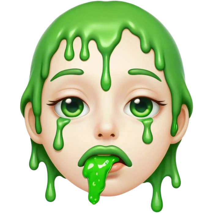 slime dripping from nose emoji