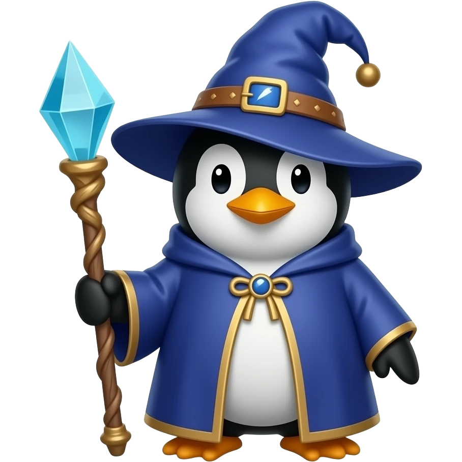 Penguin Wizard emoji