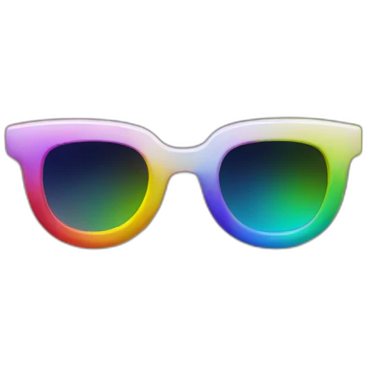 rainbow glasses no face emoji