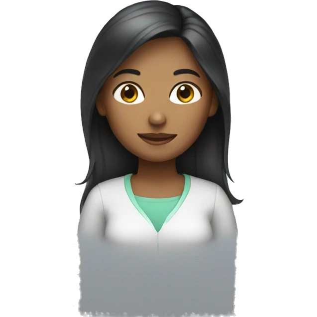GIRL working with iPHONE emoji