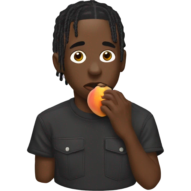 Travis Scott eating a peach  emoji