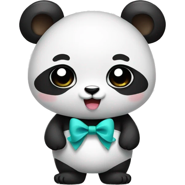panda with bow emoji
